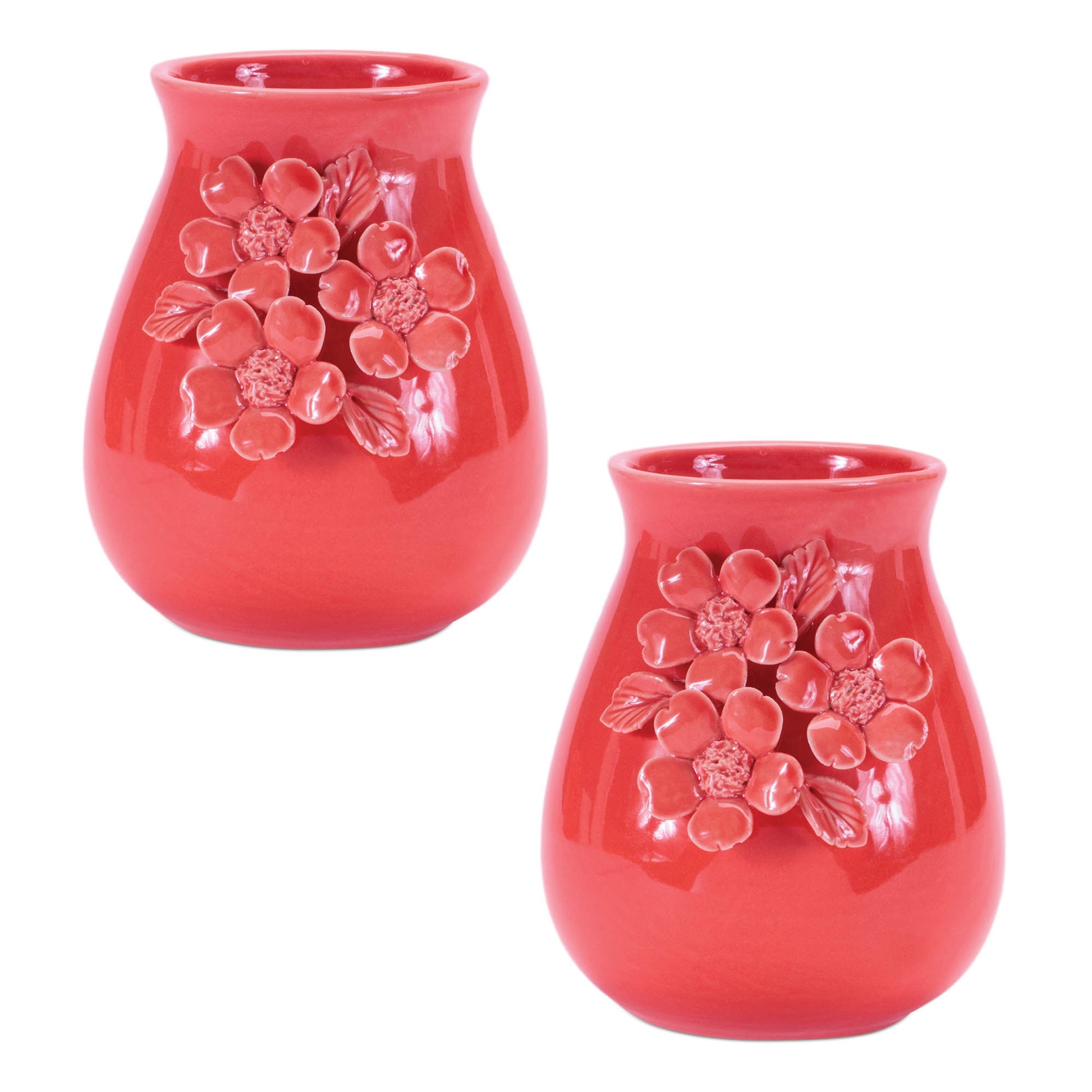 Storeware Vase with Floral Accent (Set of 2) alternate view 4