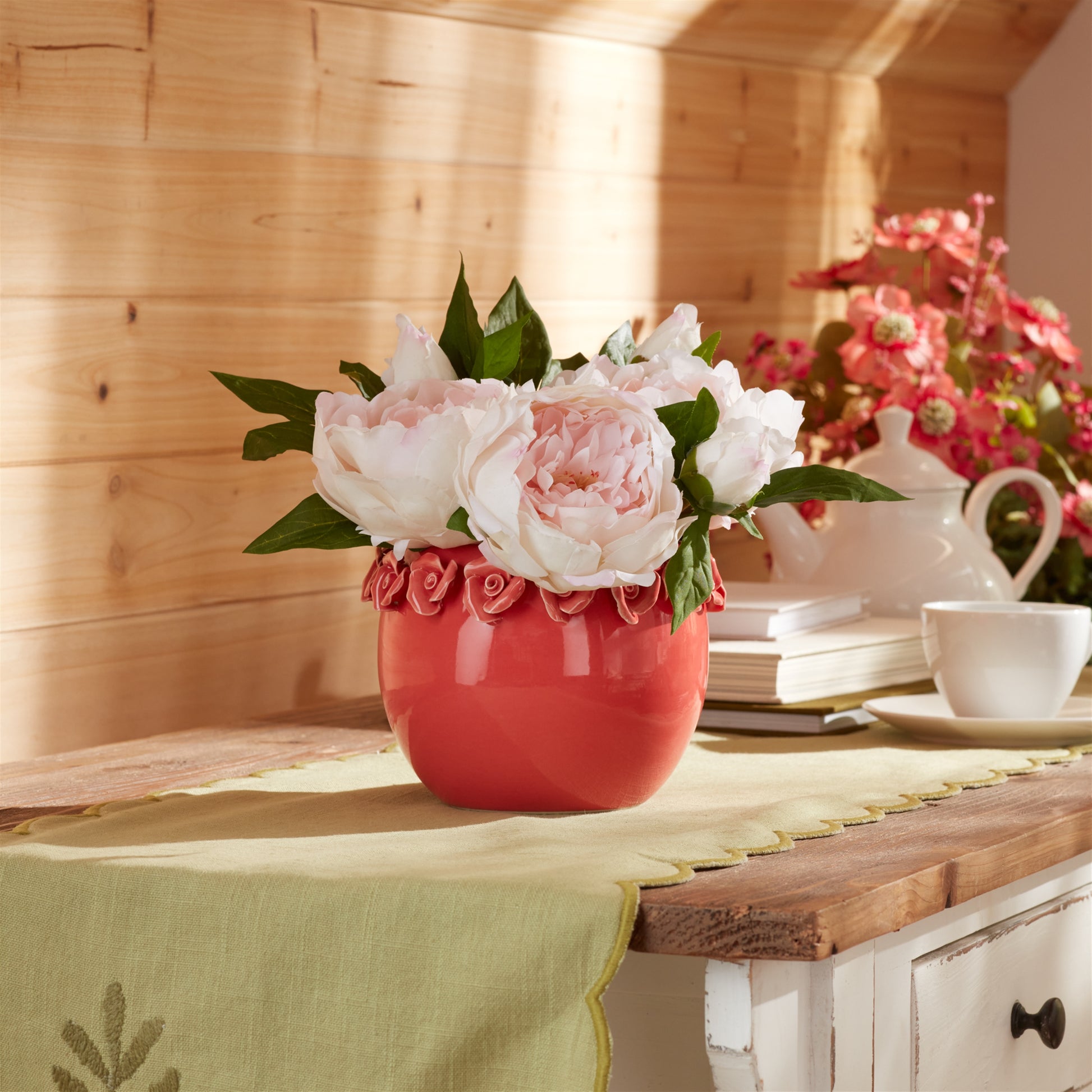 Storeware Bud Vase with Floral Accent (Set of 2) alternate view 2