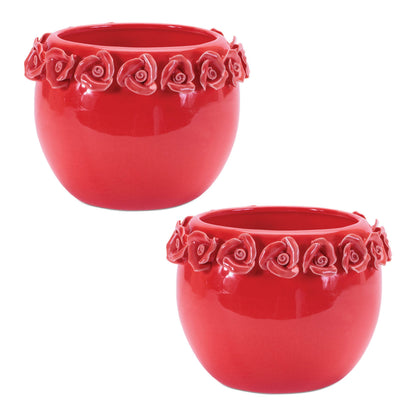 Storeware Bud Vase with Floral Accent (Set of 2) alternate view 3
