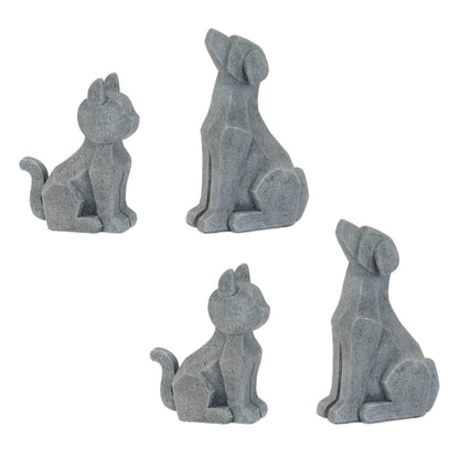 Modern Sitting Dog and Cat Figurine (Set of 4) alternate view 4