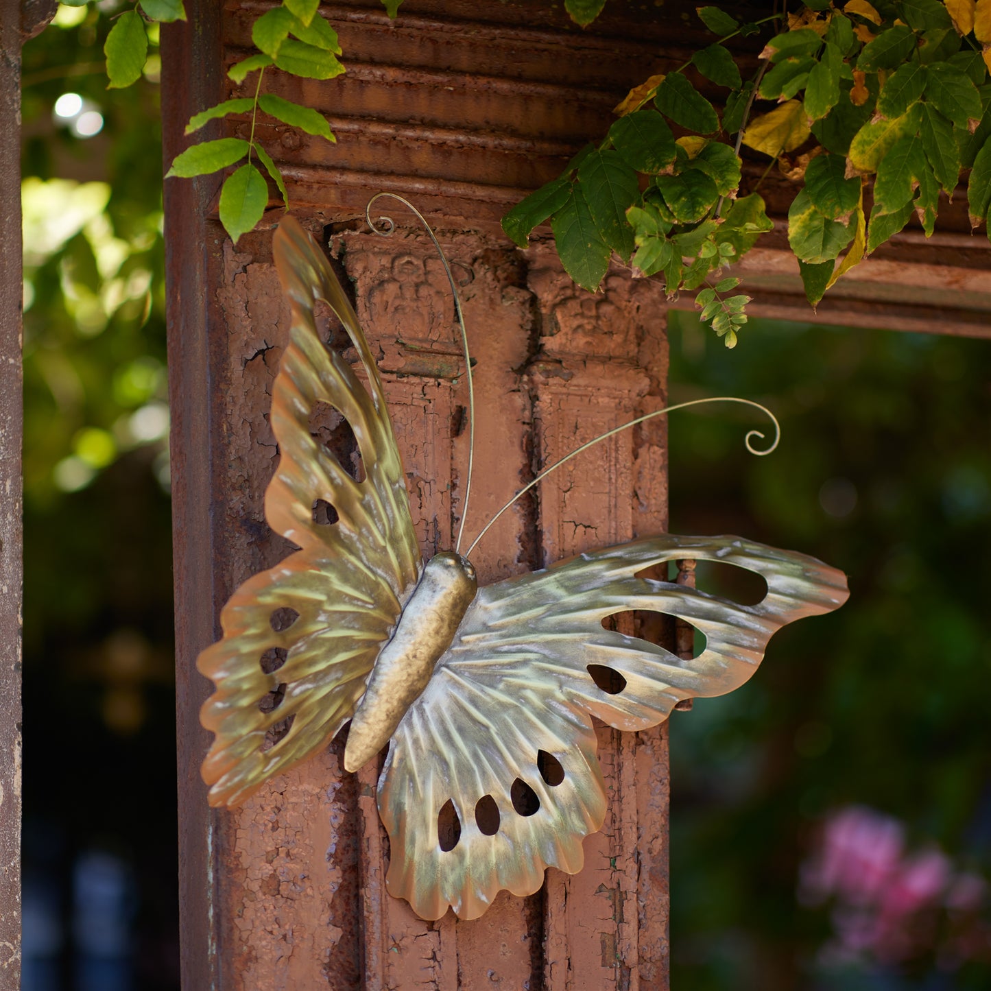 Distressed Metal Butterfly Wall Hanging (Set of 2) alternate view 2