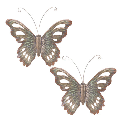 Distressed Metal Butterfly Wall Hanging (Set of 2) alternate view 3