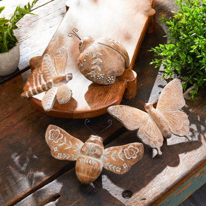 Floral Etched Insect Shelf Sitter (Set of 4) alternate view 2