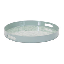 Round Mushroom and Floral Print Tray 13.5"D