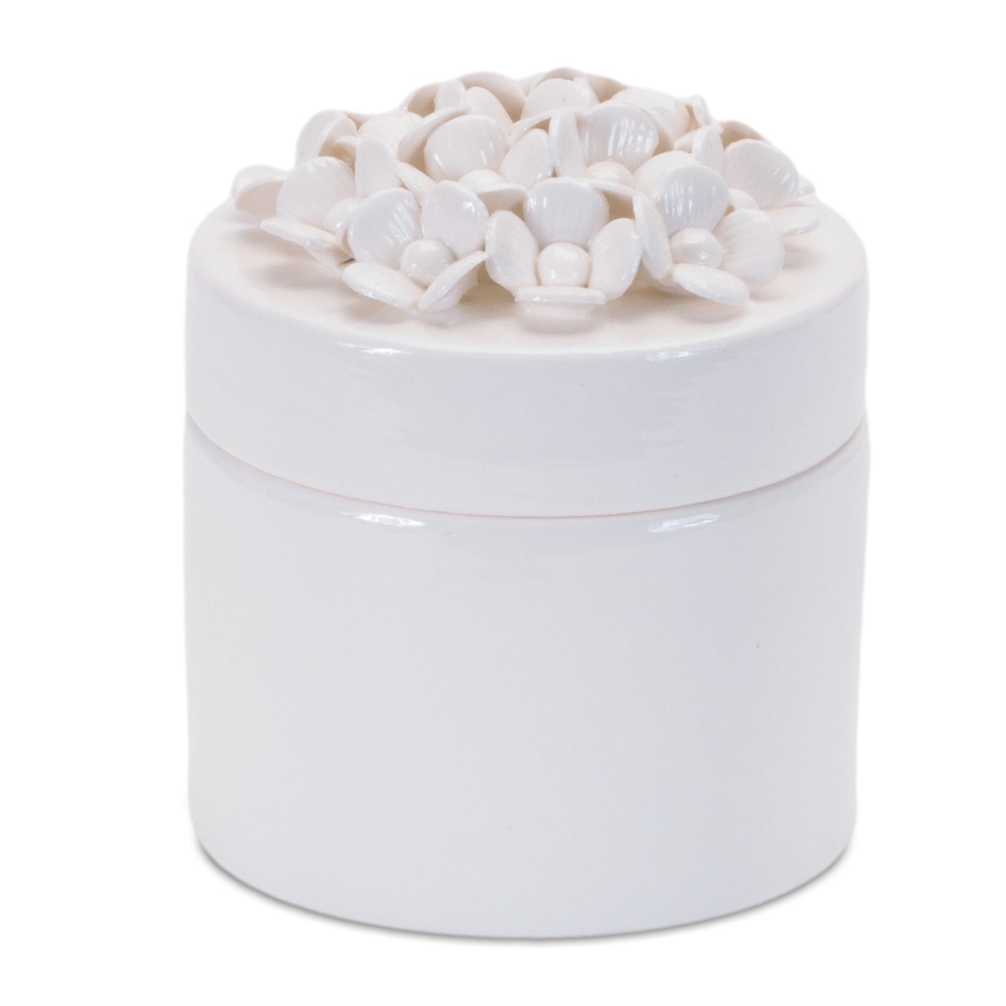 Stoneware Box with Floral Lid Accent (Set of 3) alternate view 3