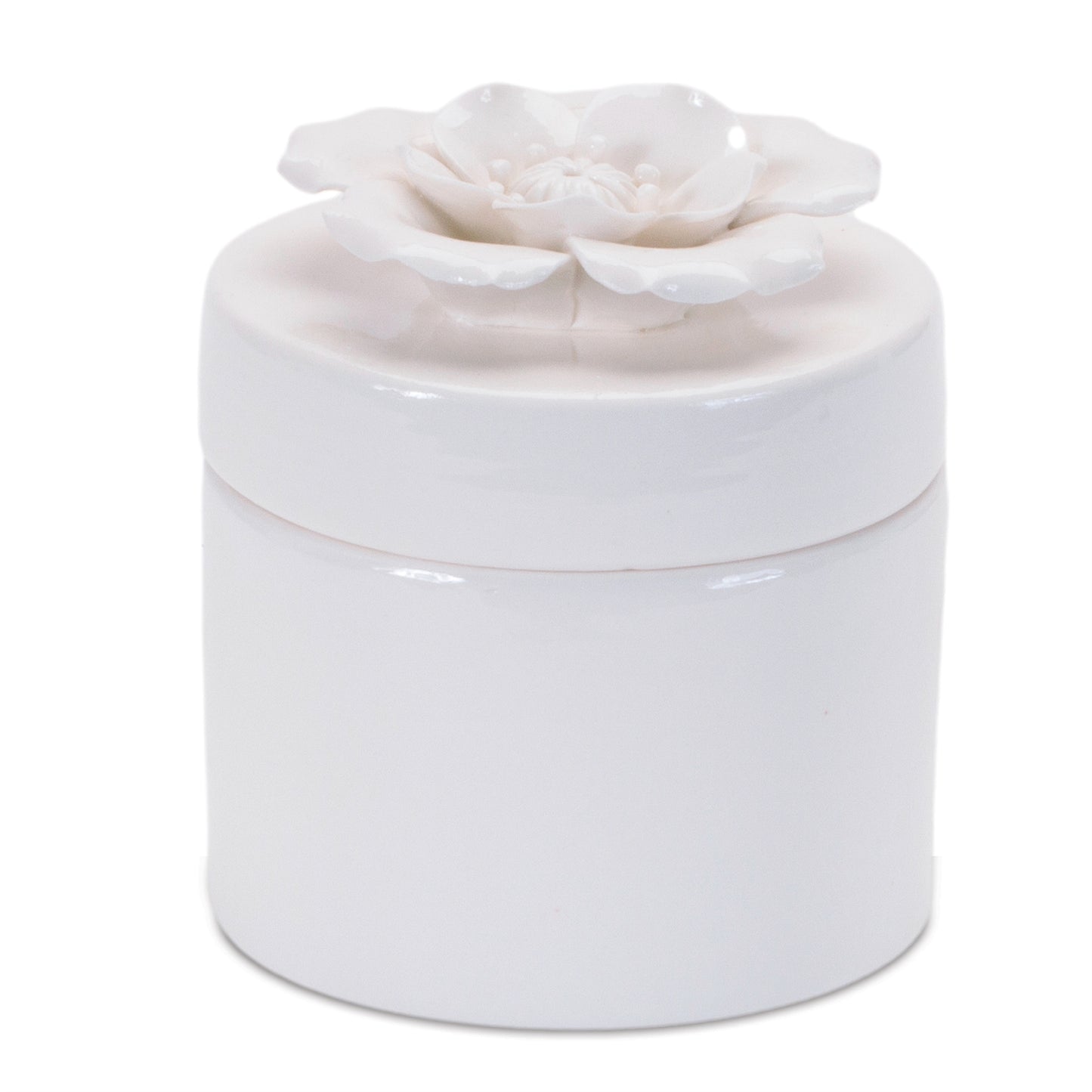 Stoneware Box with Floral Lid Accent (Set of 3) alternate view 4