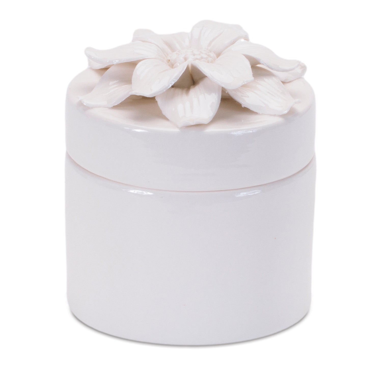 Stoneware Box with Floral Lid Accent (Set of 3) alternate view 5