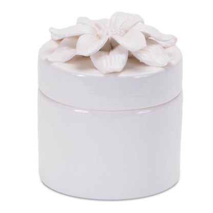 Stoneware Box with Floral Lid Accent (Set of 3) alternate view 5