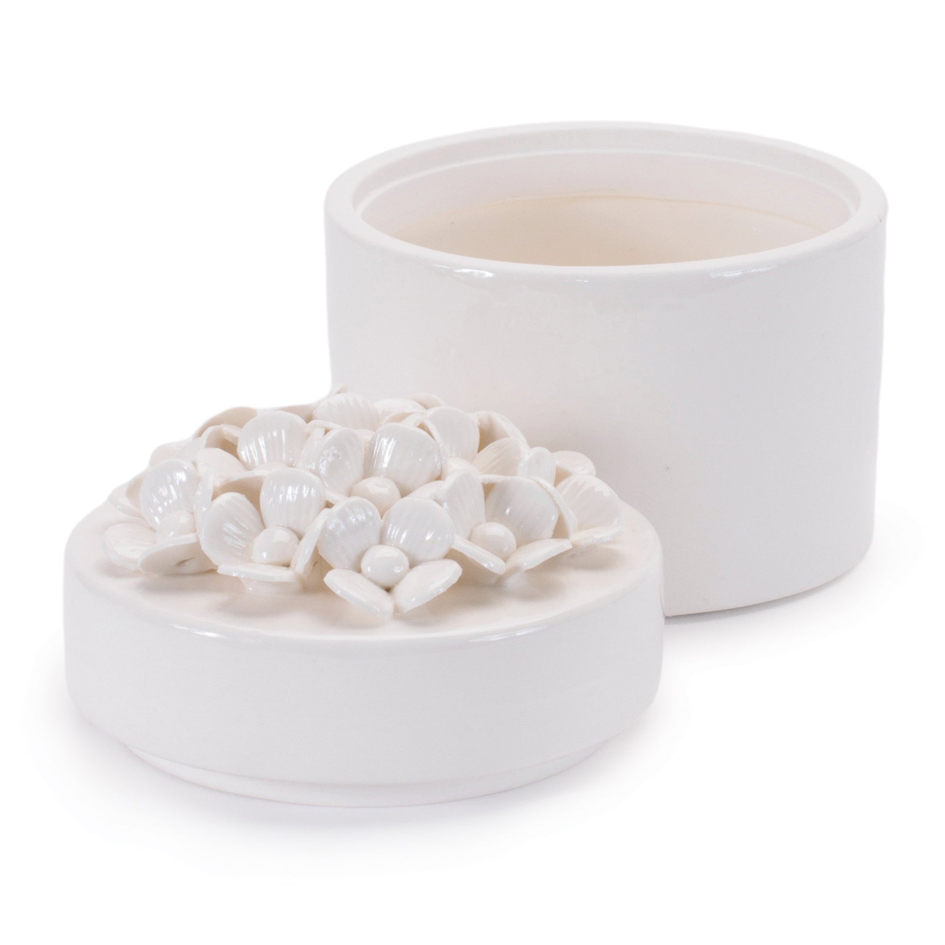 Stoneware Box with Floral Lid Accent (Set of 3) alternate view 6