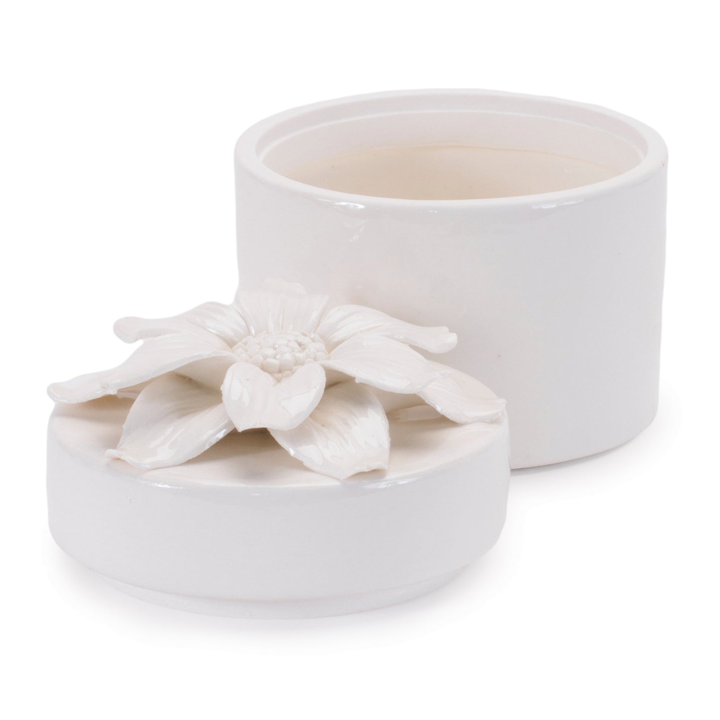 Stoneware Box with Floral Lid Accent (Set of 3) alternate view 8