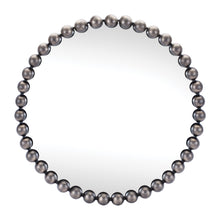 Round Beaded Metal Wall Mirror 23.5"D