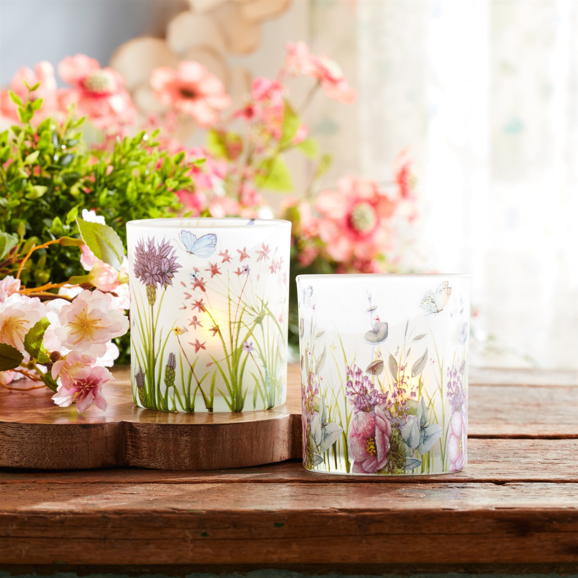 Floral Butterfly Votive Candle Holder (Set of 6) alternate view 2
