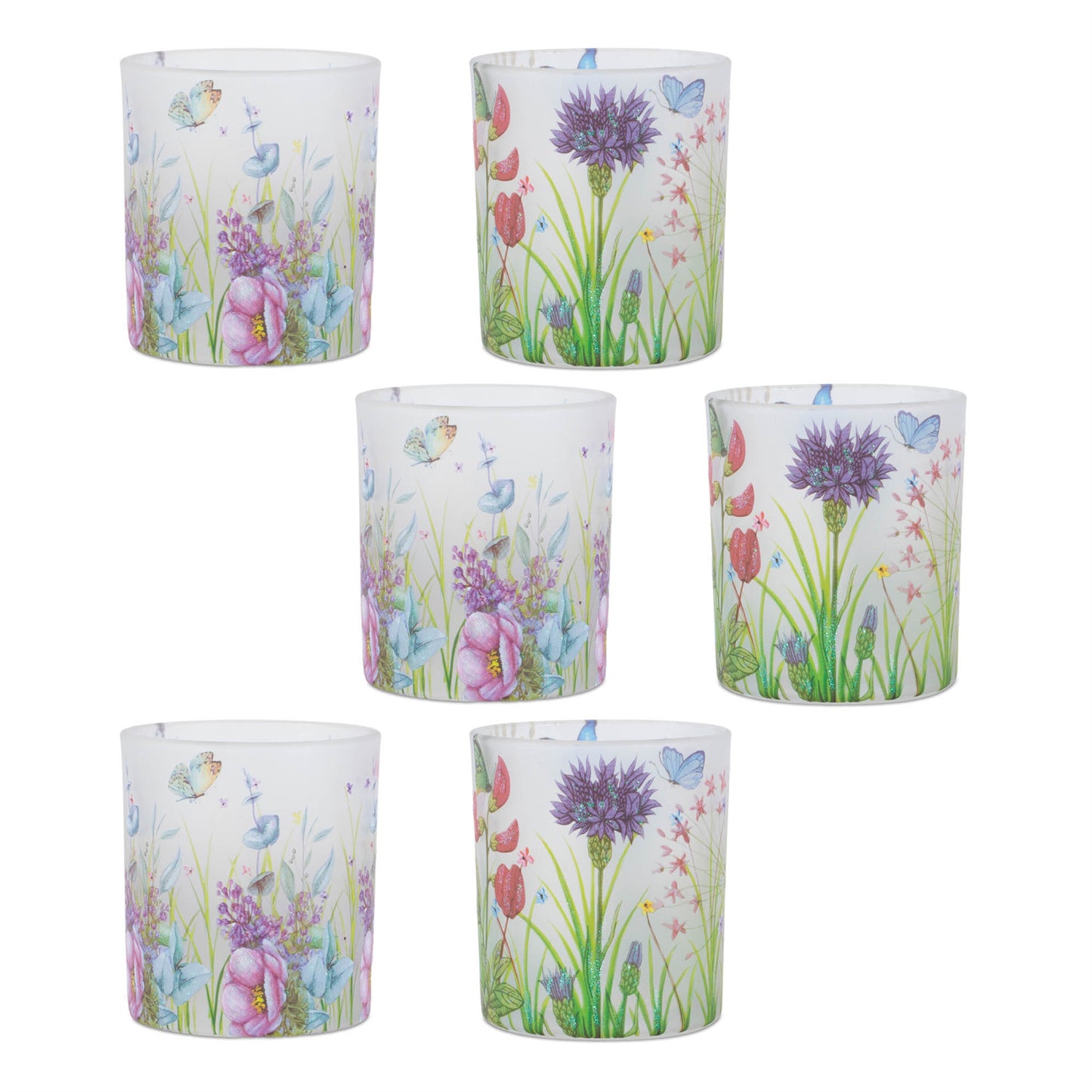 Floral Butterfly Votive Candle Holder (Set of 6) alternate view 5
