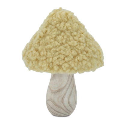 Set of 2 Wood & Fabric Mushroom Figurines alternate view 2