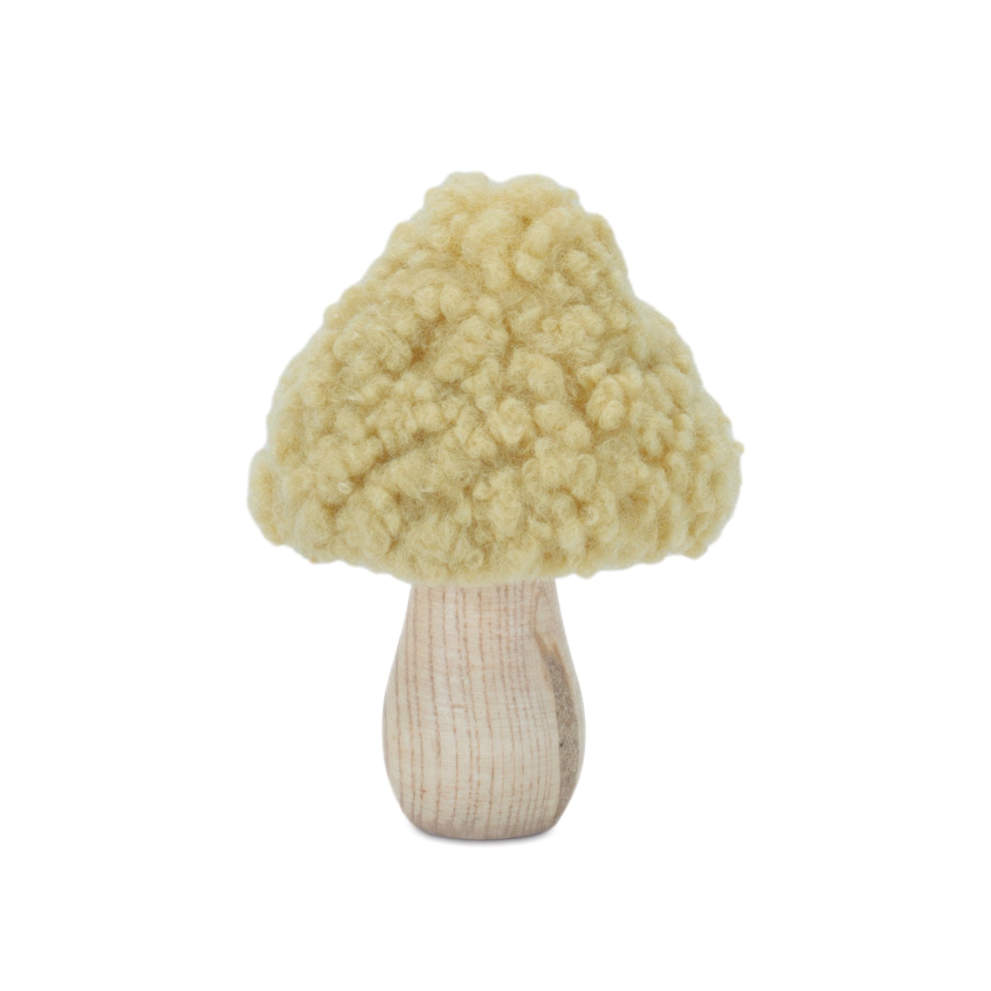 Set of 2 Wood & Fabric Mushroom Figurines alternate view 3