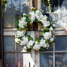 Hydrangea and Seedum Floral Wreath 32"D alternate view 2