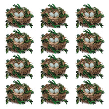 Twig Bird Nest with Eggs and Boxwood Foliage (Set of 12) alternate view 2