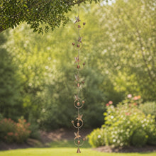 Iron Hummingbird and Bell Rain Chain alternate view 2