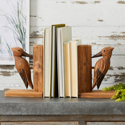 Pine Wood Woodpecker Bird Bookend (Set of 2) alternate view 4