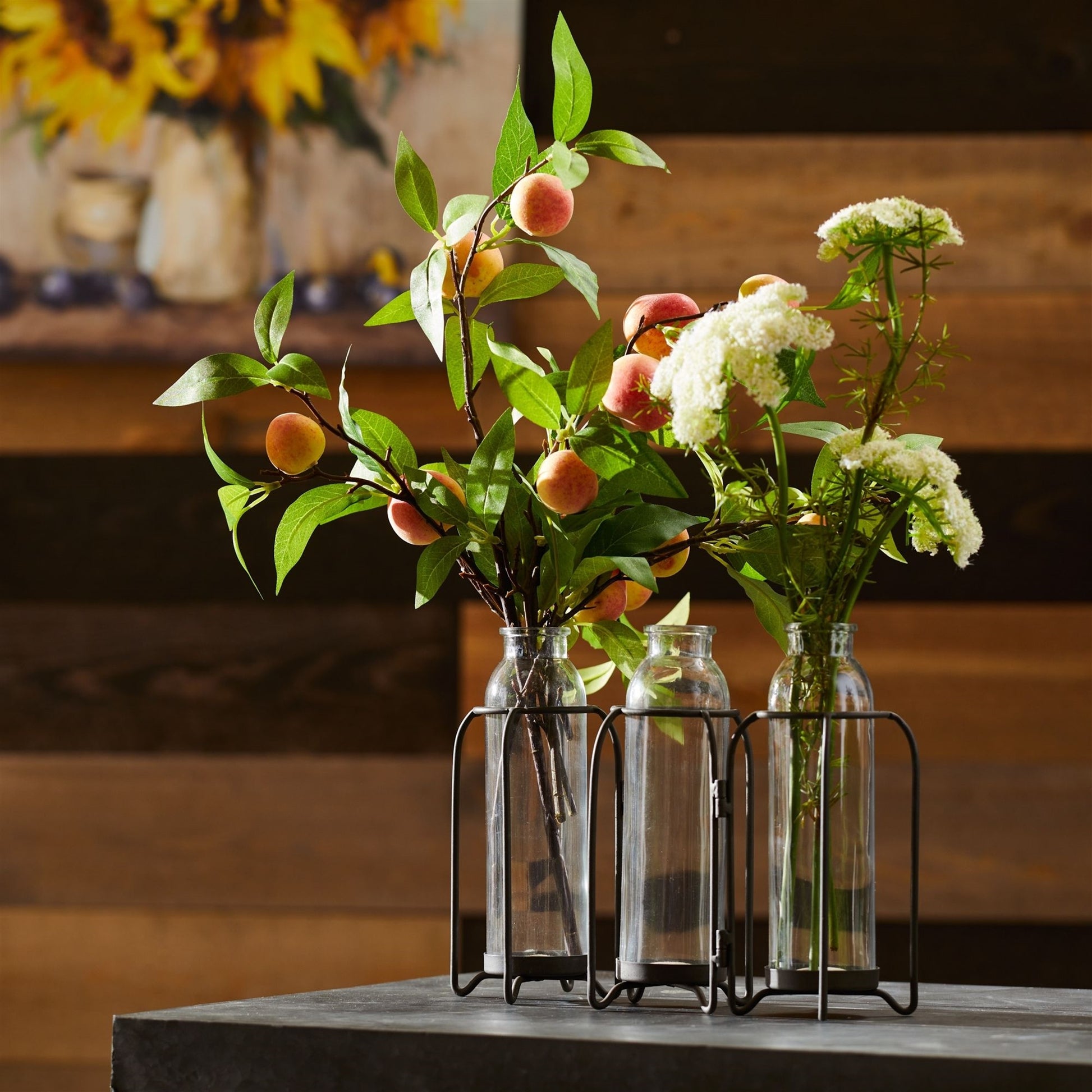 Peach Fruit Foliage Branch (Set of 6) alternate view 2