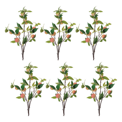 Peach Fruit Foliage Branch (Set of 6) alternate view 4