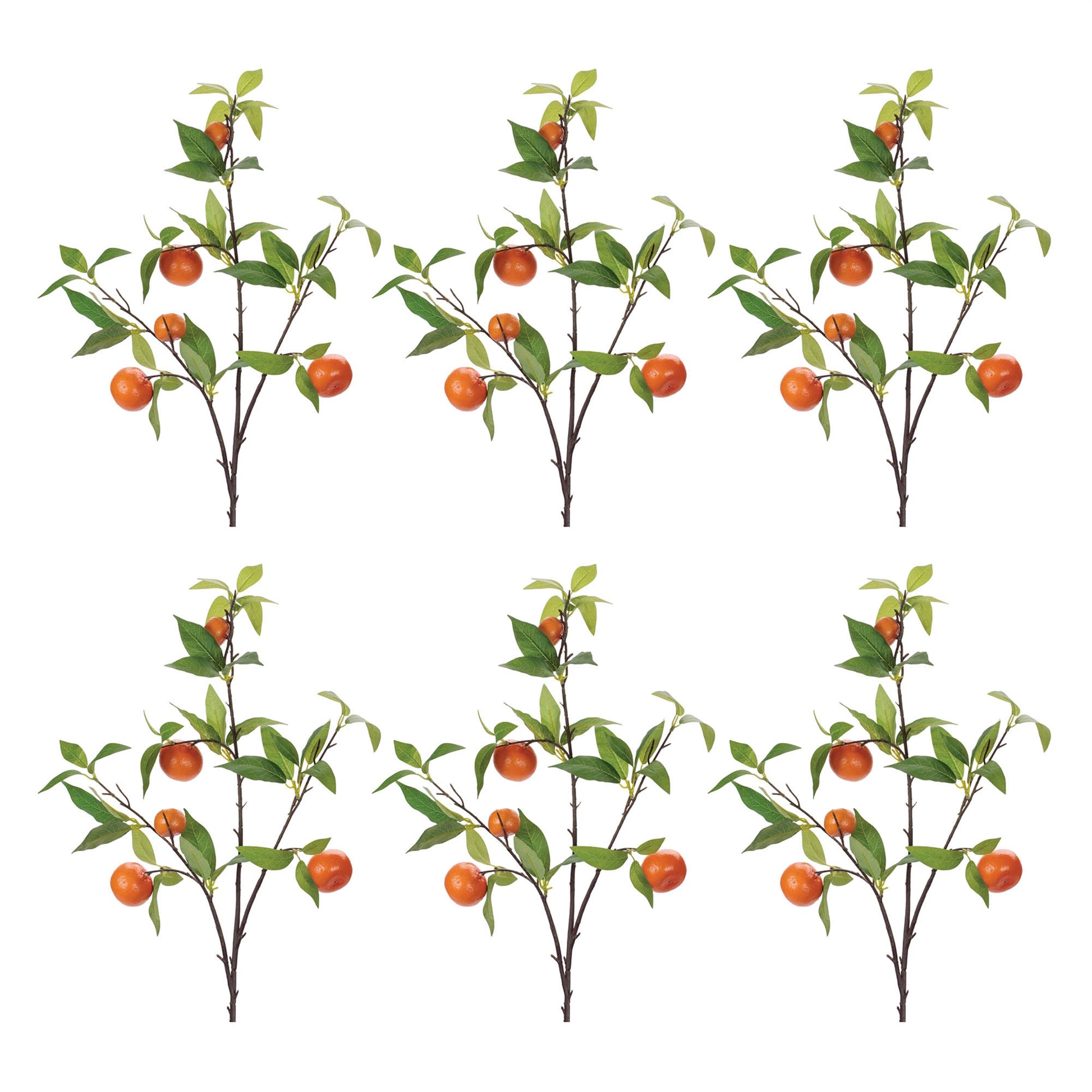 Orange Fruit Foliage Branch (Set of 6) alternate view 3
