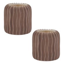 Wavy Ribbed Ceramic Vase (Set of 2) alternate view 2
