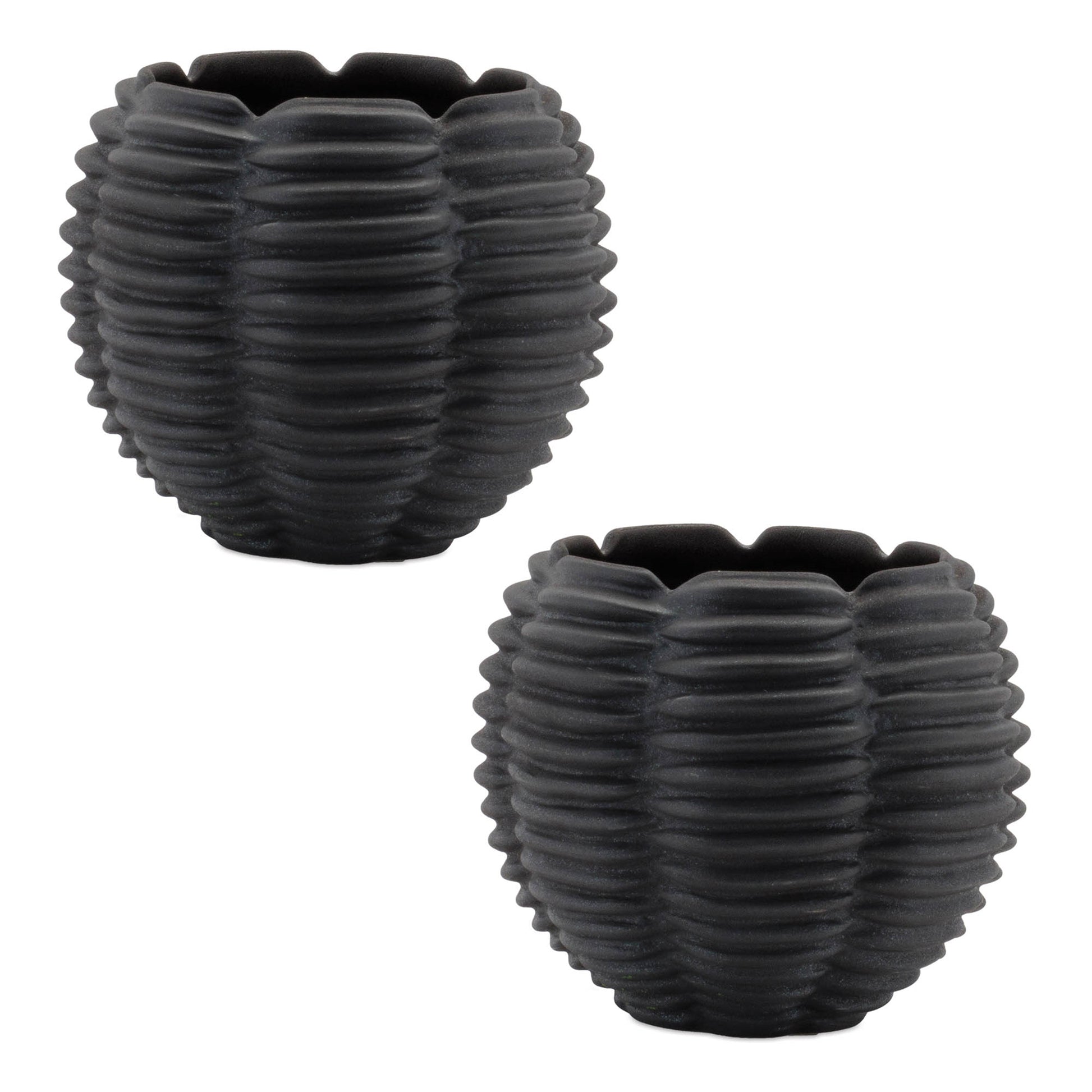 Ribbed Ceramic Bud Vase (Set of 2) alternate view 3