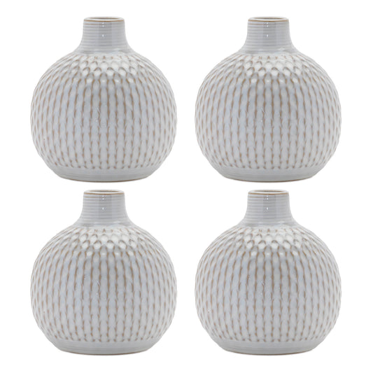 Notched Ceramic Bottle Vase (Set of 4) alternate view 2