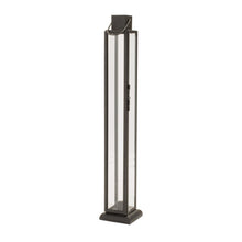 Modern Iron and Glass Taper Candle Lantern 21.5"H