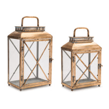 Distressed Metal Lantern (Set of 2)