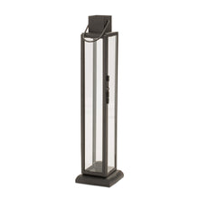 Modern Iron and Glass Taper Candle Lantern 15.75"H