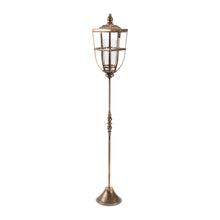 Distressed Metal Lantern Post with Glass Insert 48"H