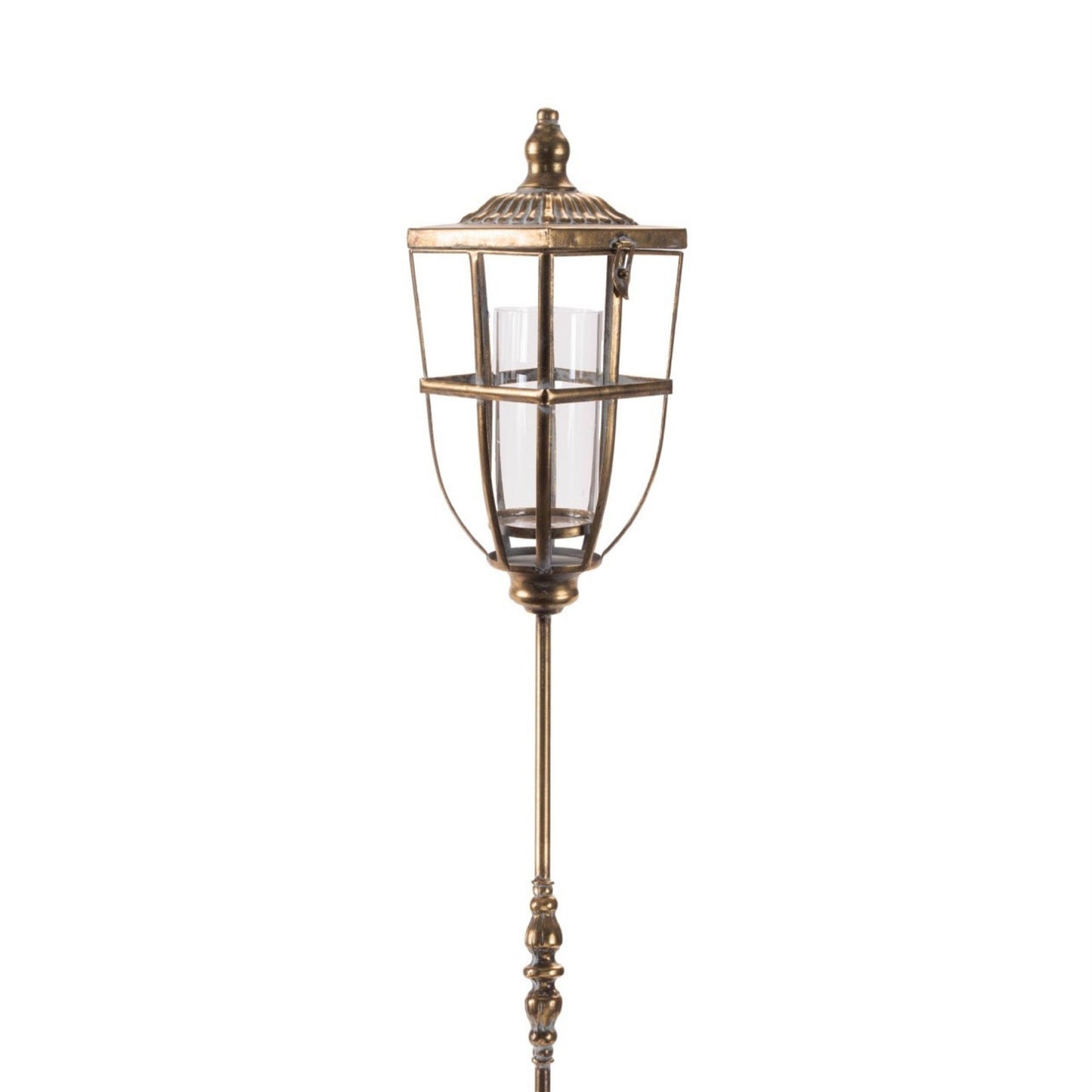 Distressed Metal Lantern Post with Glass Insert 48"H alternate view 3