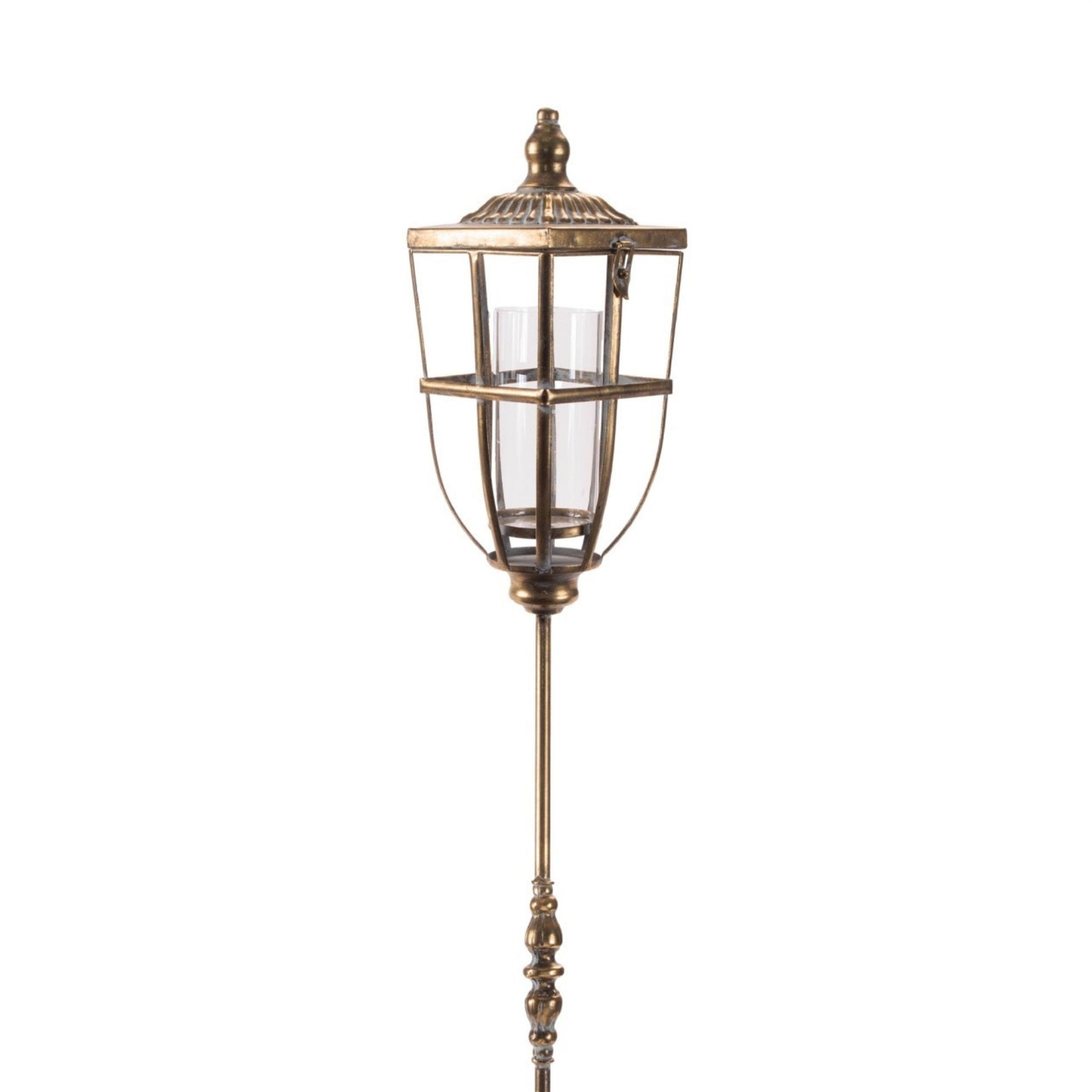 Distressed Metal Lantern Post with Glass Insert 48"H alternate view 3