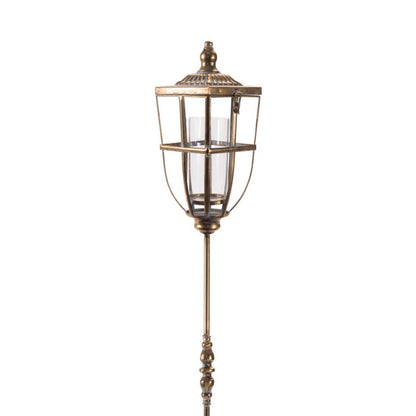 Distressed Metal Lantern Post with Glass Insert 48"H alternate view 3