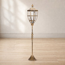Distressed Metal Lantern Post with Glass Insert 36"H alternate view 2