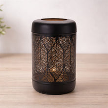 Cut Metal Leaf Pattern Lantern 13"H alternate view 2