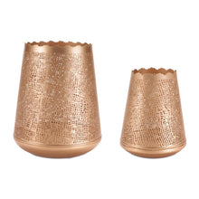 Gold Cut Metal Lantern (Set of 2)