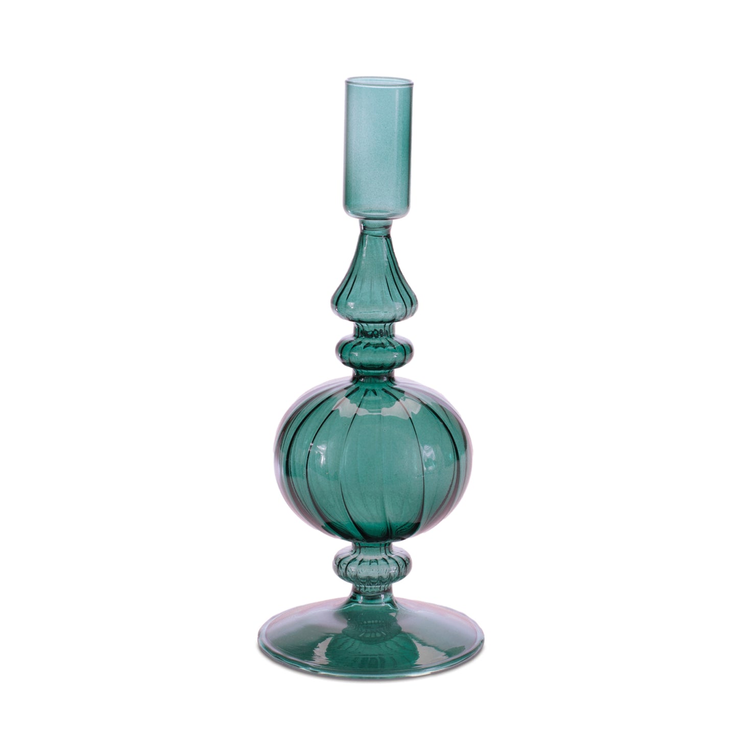 Ribbed Glass Taper Candle Holder (Set of 3) alternate view 4
