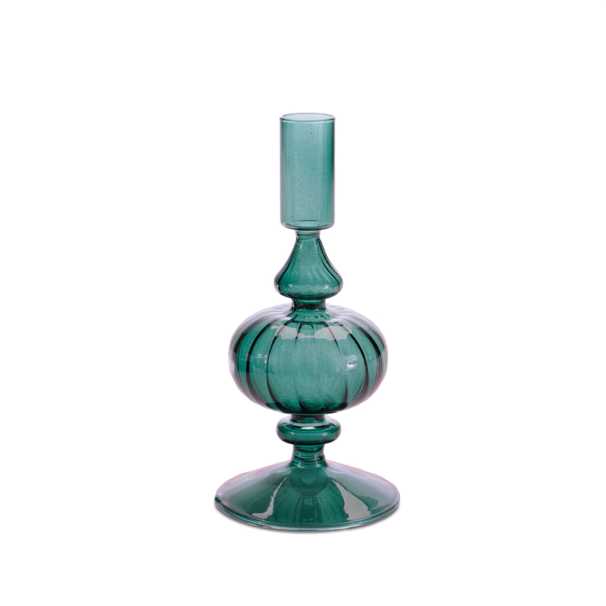 Ribbed Glass Taper Candle Holder (Set of 3) alternate view 5